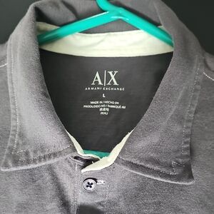 Armani Exchange Charcoal Polo Shirt